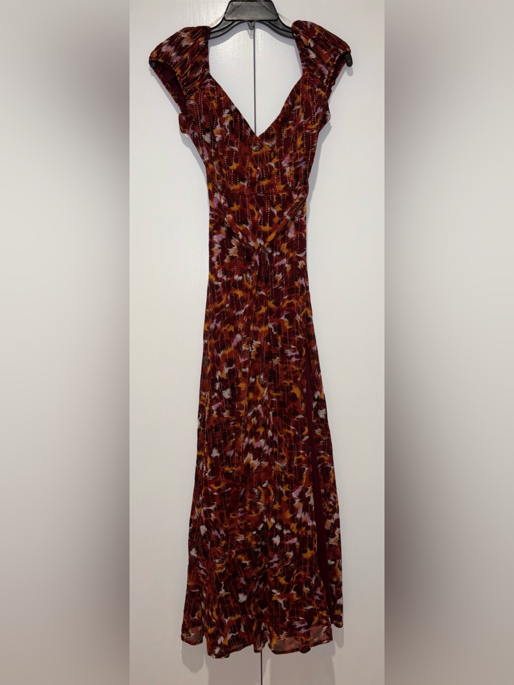 Katia Rae Glitter-Print Tie-Back Maxi Dress XS NWT - Picture 4 of 7
